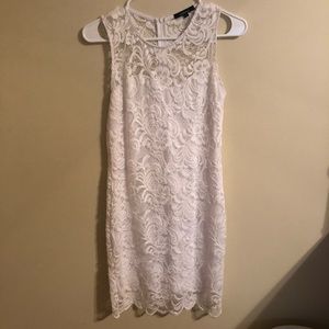 White lace bodycon dress!